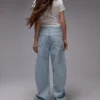 Topshop Baggy-Fit-Jeans mit tiefem Bund