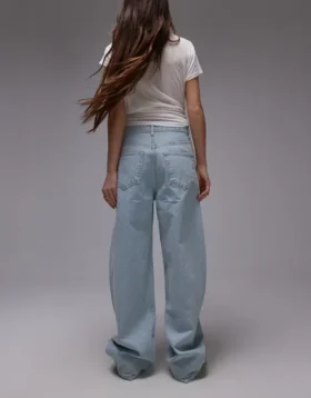 Topshop Baggy-Fit-Jeans mit tiefem Bund