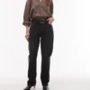 Topshop-Jeans mit hoher Taille und geradem Schnitt