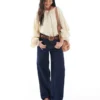 Topshop Jeans mit niedriger Taille und lockerer Passform