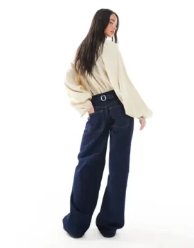 Topshop Jeans mit niedriger Taille und lockerer Passform