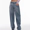 Topshop Jeans mit niedriger Taille und lockerer Passform