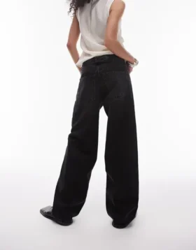 Topshop Jeans mit niedriger Taille und lockerer Passform