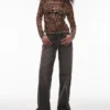 Topshop-Jeans mit tiefem Bund und weitem Bein