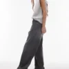 Topshop-Jeans mit tiefem Bund und weitem Bein