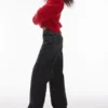 Topshop-Jeans mit tiefem Bund und weitem Bein