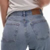 Topshop Mid Rise Straight Fit Jeans