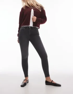 Topshop Skinny-Fit-Jeans mit hoher Taille