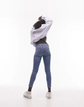 Topshop Skinny-Fit-Jeans mit hoher Taille