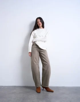 Tsbarrel Jeans mit hoher Taille und Barrel-Fit