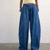 Tsbelle Mid Rise Barrel Fit Jeans