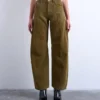 Tsbriana Jeans mit supertiefem Bund und weitem Bein