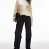 Tsember Jeans mit niedriger Leibhöhe und weitem Bein