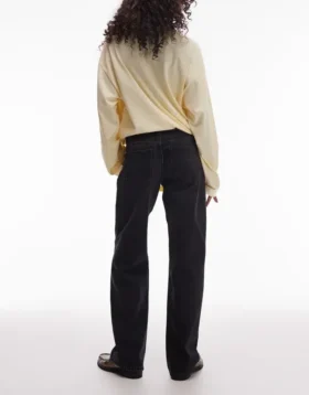 Tsember Jeans mit niedriger Leibhöhe und weitem Bein