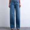 Tsember Jeans mit niedriger Leibhöhe und weitem Bein