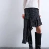 Tsminna Midi-Rock mit hoher Taille