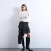 Tsminna Midi-Rock mit hoher Taille