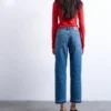 Tsrunway Mid Rise Straight Fit Jeans