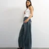 Tsvea High Rise Barrel Fit Jeans