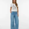 Vmallison Jeans mit mittlerer Leibhöhe und weitem Bein