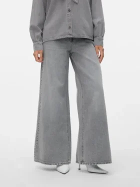 Vmannet Jeans mit mittlerer Taillenhöhe und weitem Bein
