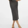 Vmaria langer Rock mit hoher Taille