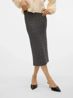 Vmaria langer Rock mit hoher Taille