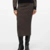 Vmaria langer Rock mit hoher Taille
