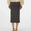 Vmaria langer Rock mit hoher Taille