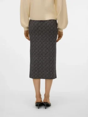 Vmaria langer Rock mit hoher Taille