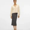 Vmaria langer Rock mit hoher Taille