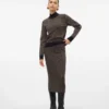 Vmaria langer Rock mit hoher Taille