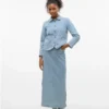 Vmbirkley langer Rock mit mittlerer Taillenhöhe