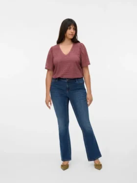 Vmcflash Jeans mit mittlerer Leibhöhe und ausgestelltem Schnitt