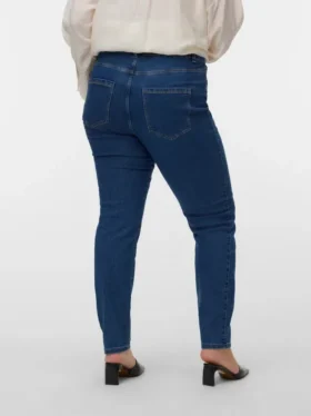 Vmclusia Slim-Fit-Jeans mit hoher Taille