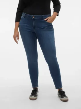Vmcsela Mid-Rise-Jeans in Slim-Fit