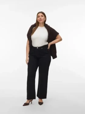 Vmctessa Jeans mit hoher Leibhöhe und weitem Bein