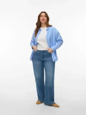 Vmctessa Jeans mit hoher Leibhöhe und weitem Bein