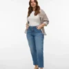 Vmctessa-Stretch-Jeans mit hoher Leibhöhe im Mom-Fit