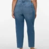 Vmctessa-Stretch-Jeans mit hoher Leibhöhe im Mom-Fit