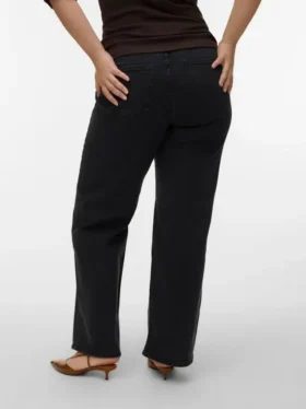 Vmctessa-Stretch-Jeans mit hoher Leibhöhe und weitem Bein