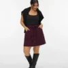 Vmcvilja Kurzer Cordrock-Rock mit hoher Taille