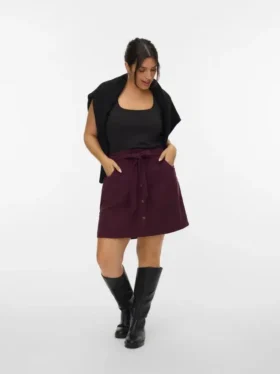 Vmcvilja Kurzer Cordrock-Rock mit hoher Taille