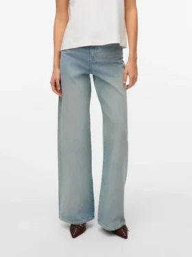 Vmelina Super High Rise Jeans mit weitem Bein