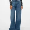 Vmelina Super High Rise Jeans mit weitem Bein