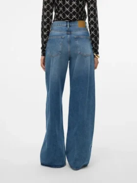 Vmelina Super High Rise Jeans mit weitem Bein
