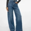 Vmelina Super High Rise Jeans mit weitem Bein