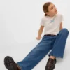 Vmemilie Jeans mit mittlerer Taillenhöhe und weitem Bein