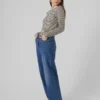 Vmfaith Jeans mit niedriger Leibhöhe und weitem Bein