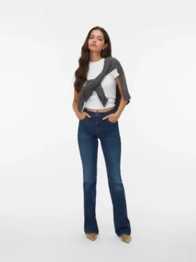 Vmflash Mid Rise Flared Fit Jeans